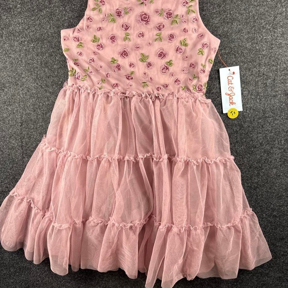 Cat & Jack Pink Floral Dress Size 6/7
